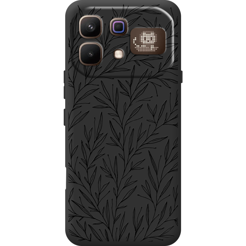 Чорний чохол BoxFace Infinix Note 60 Pro Leaves