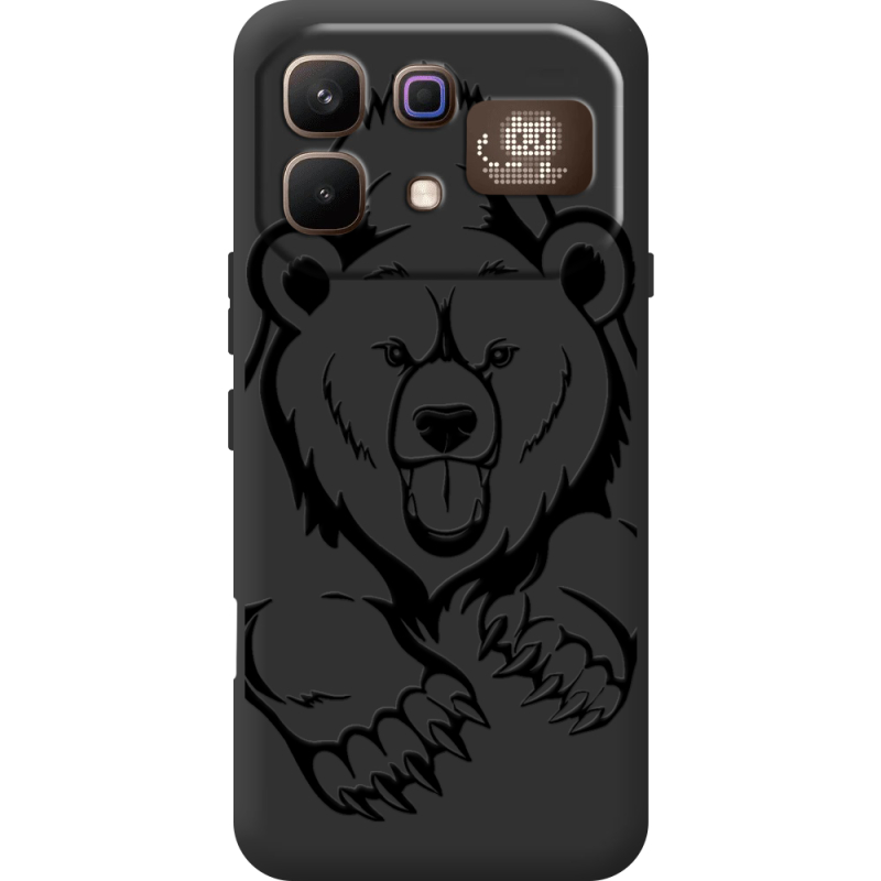 Чорний чохол BoxFace Infinix Note 60 Pro Grizzly Bear