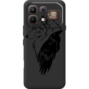 Чорний чохол BoxFace Infinix Note 60 Pro Wolf and Raven