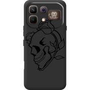 Чорний чохол BoxFace Infinix Note 60 Pro Skull and Roses