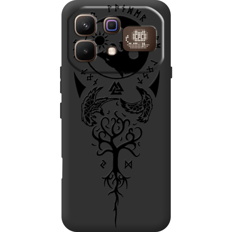 Чорний чохол BoxFace Infinix Note 60 Pro Hugin and Munin