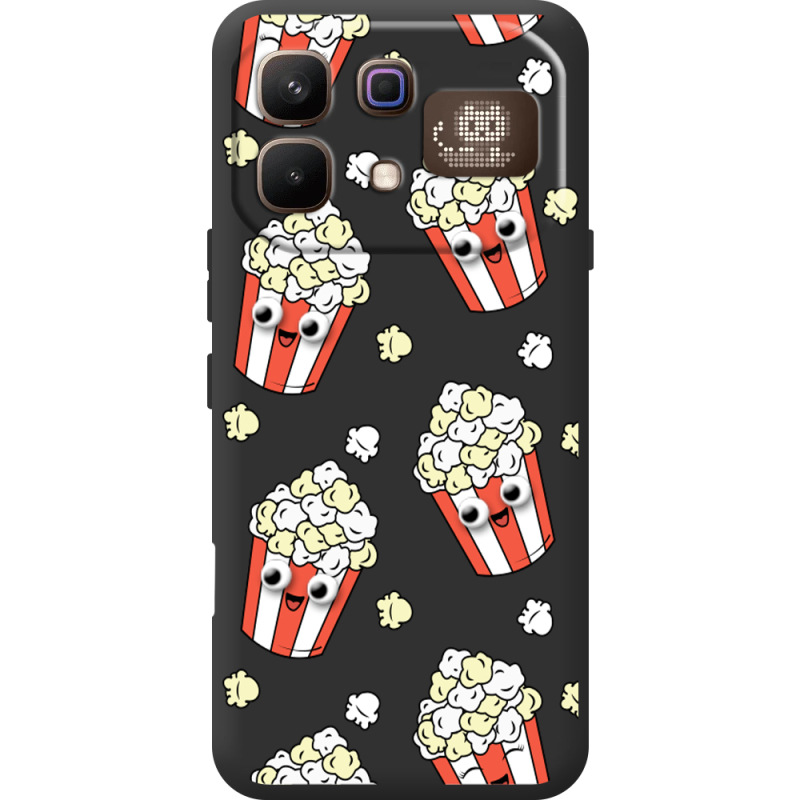 Прозорий чохол BoxFace Infinix Note 60 Pro с 3D-глазками Popcorn