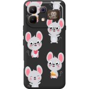 Прозорий чохол BoxFace Infinix Note 60 Pro с 3D-глазками Mouse