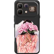 Прозорий чохол BoxFace Infinix Note 60 Pro Девушка с Пионами