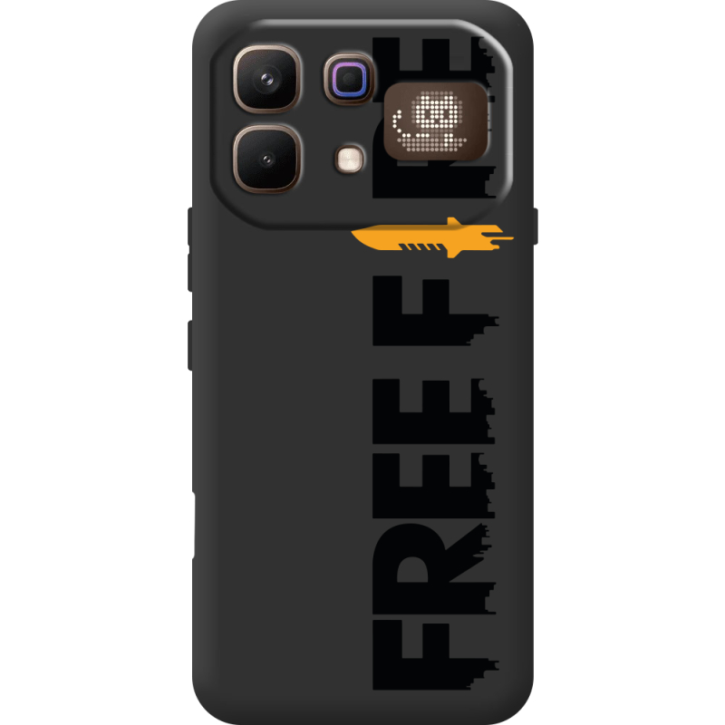 Прозорий чохол BoxFace Infinix Note 60 Pro Free Fire Black Logo