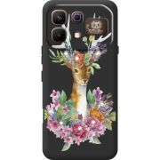 Чохол зі стразами Infinix Note 60 Pro Deer with flowers