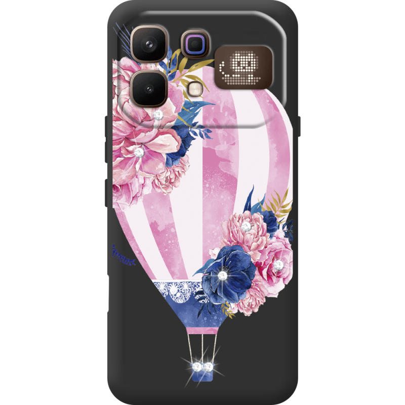 Чохол зі стразами Infinix Note 60 Pro Pink Air Baloon