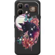 Чохол зі стразами Infinix Note 60 Pro Cat in Flowers