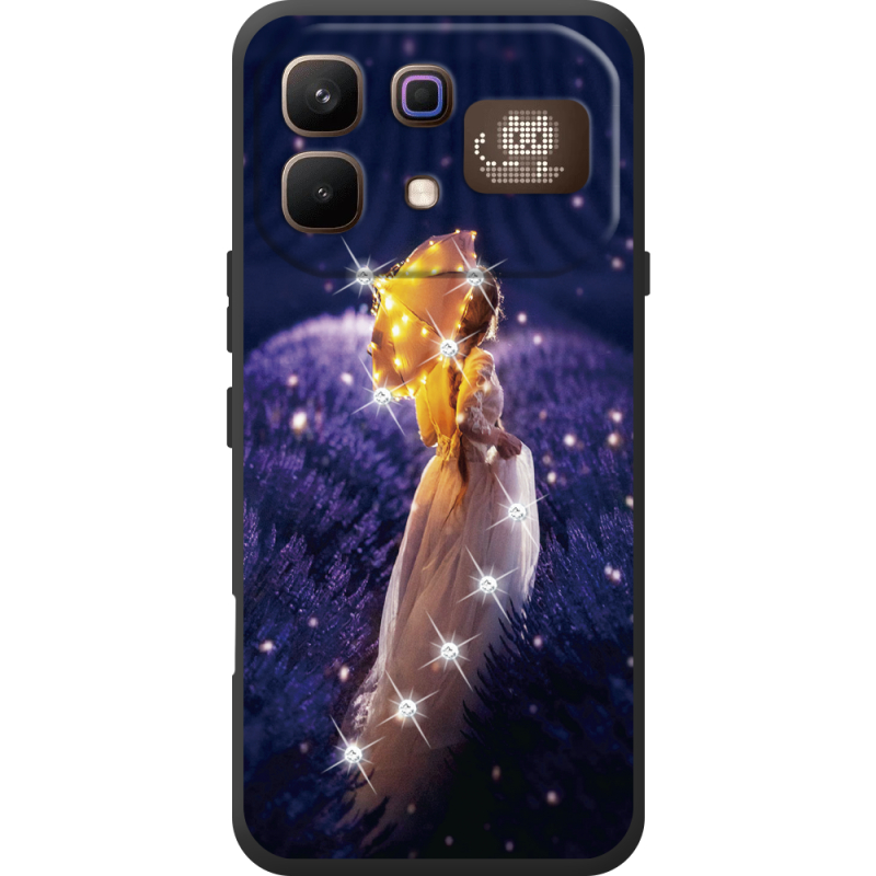 Чохол зі стразами Infinix Note 60 Pro Girl with Umbrella