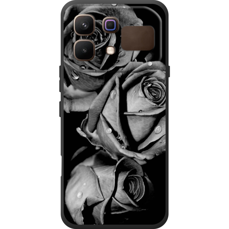 Чохол BoxFace Infinix Note 60 Black and White Roses