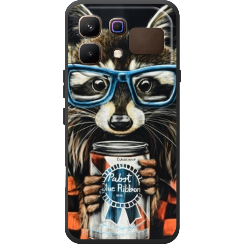 Чохол BoxFace Infinix Note 60 Енот с банкой