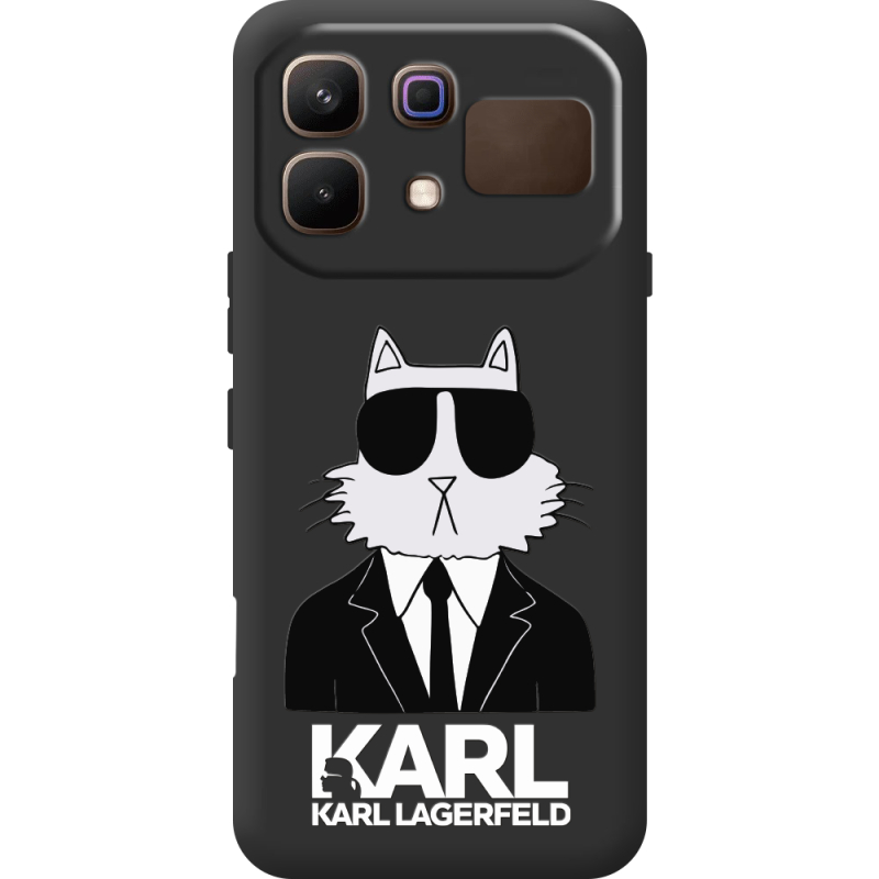 Чорний чохол BoxFace Infinix Note 60 Cat in Black