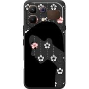 Чорний чохол BoxFace Infinix Note 60 Flower Hair