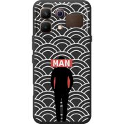 Чорний чохол BoxFace Infinix Note 60 Man Pattern