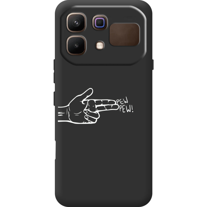 Чорний чохол BoxFace Infinix Note 60 Pew Pew