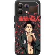 Чорний чохол BoxFace Infinix Note 60 Атака Титанов Леви