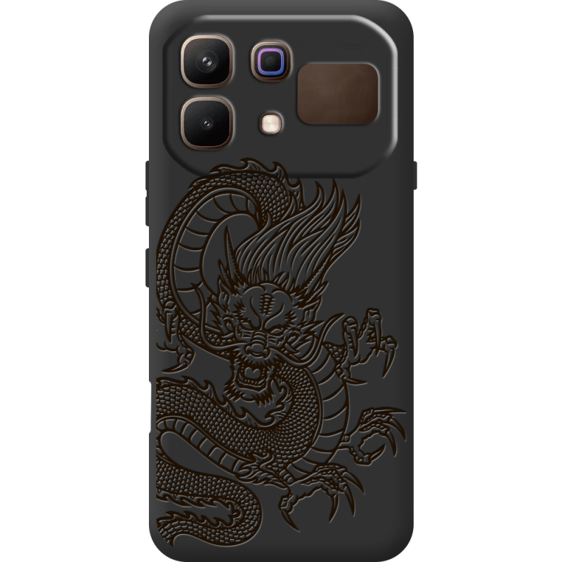 Чорний чохол BoxFace Infinix Note 60 Chinese Dragon