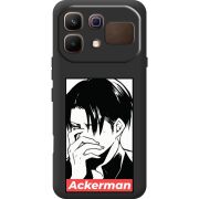 Чорний чохол BoxFace Infinix Note 60 Attack On Titan - Ackerman