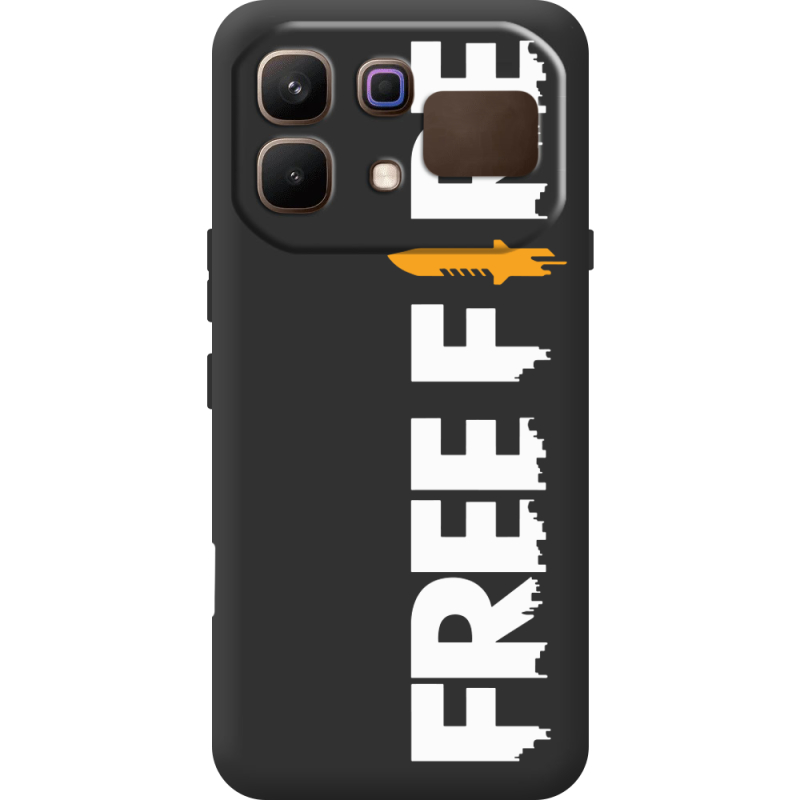 Чорний чохол BoxFace Infinix Note 60 Free Fire White Logo
