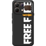 Чорний чохол BoxFace Infinix Note 60 Free Fire White Logo