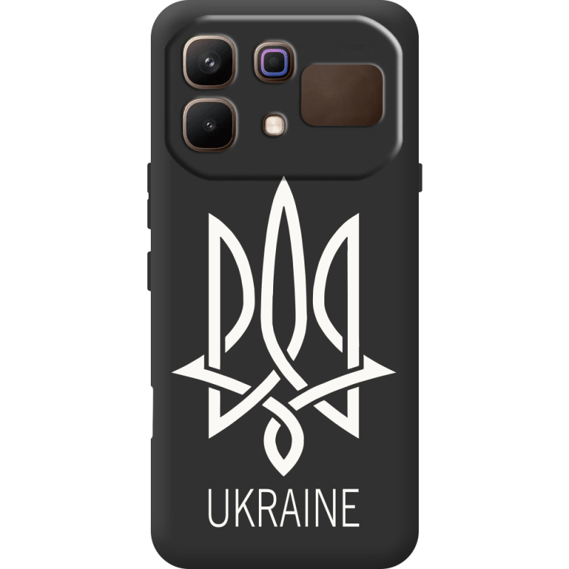 Чорний чохол BoxFace Infinix Note 60 Тризуб монограмма ukraine