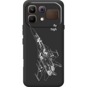 Чорний чохол BoxFace Infinix Note 60 Військовий літак