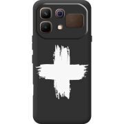 Чорний чохол BoxFace Infinix Note 60 Білий хрест ЗСУ