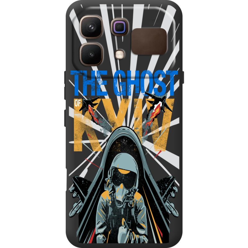 Чорний чохол BoxFace Infinix Note 60 Привид Києва в дії
