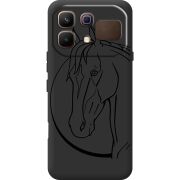 Чорний чохол BoxFace Infinix Note 60 Horse