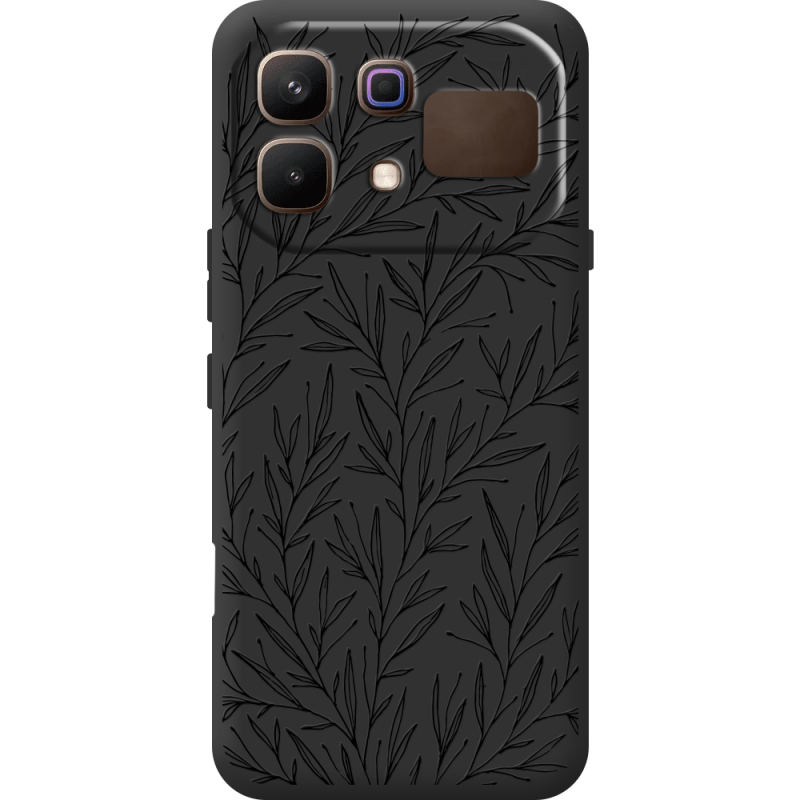 Чорний чохол BoxFace Infinix Note 60 Leaves