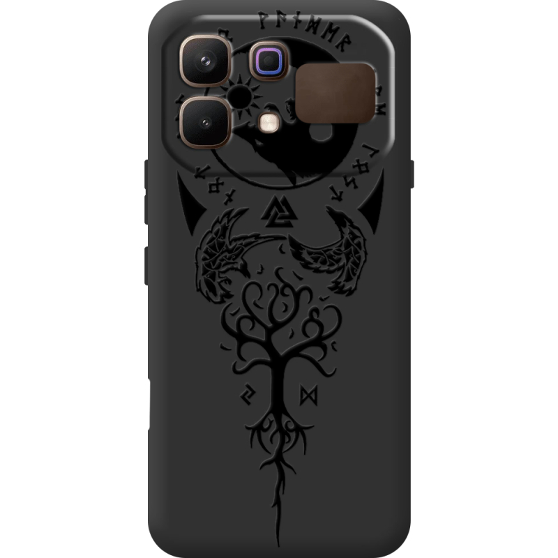 Чорний чохол BoxFace Infinix Note 60 Hugin and Munin