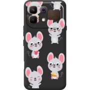 Прозорий чохол BoxFace Infinix Note 60 с 3D-глазками Mouse