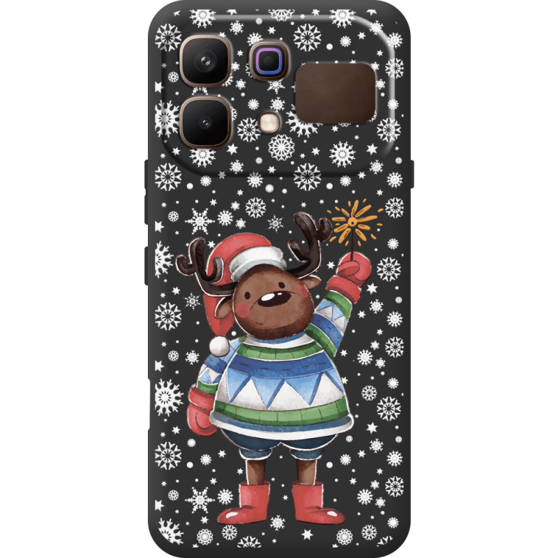 Прозорий чохол BoxFace Infinix Note 60 Christmas Deer with Snow