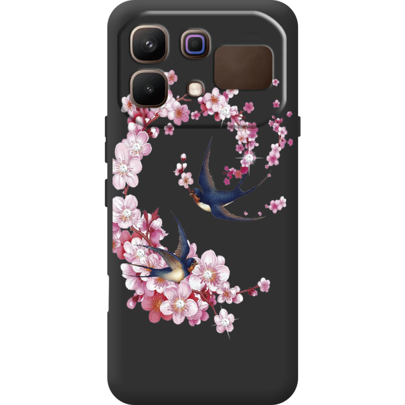 Чохол зі стразами Infinix Note 60 Swallows and Bloom
