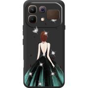 Чохол зі стразами Infinix Note 60 Girl in the green dress