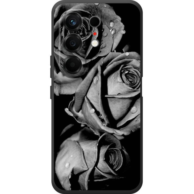 Чохол BoxFace Tecno Camon 50 Black and White Roses