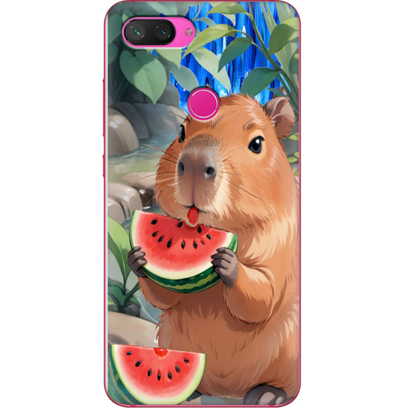 Чехол Uprint Xiaomi Mi 8 Lite Капібара з кавуном