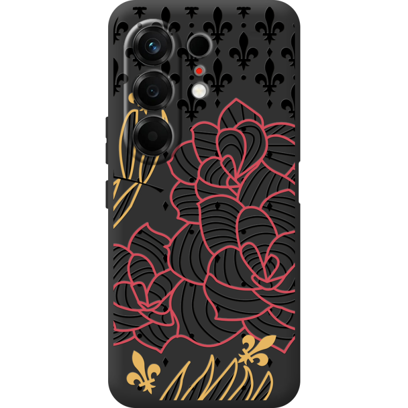 Чорний чохол BoxFace Tecno Camon 50 FranceFlowers