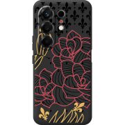 Чорний чохол BoxFace Tecno Camon 50 FranceFlowers