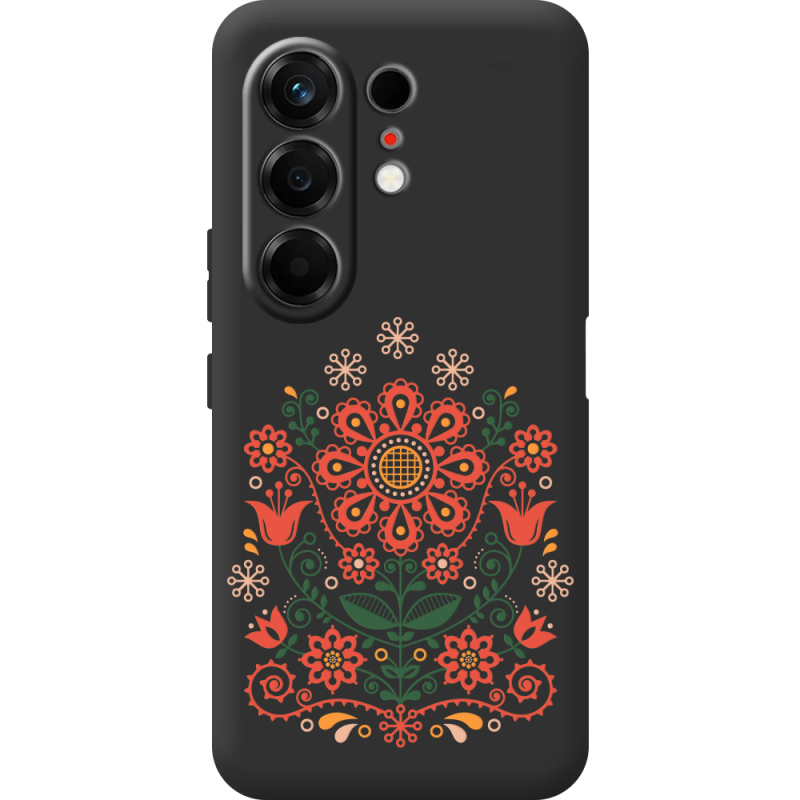 Чорний чохол BoxFace Tecno Camon 50 Ukrainian Ornament