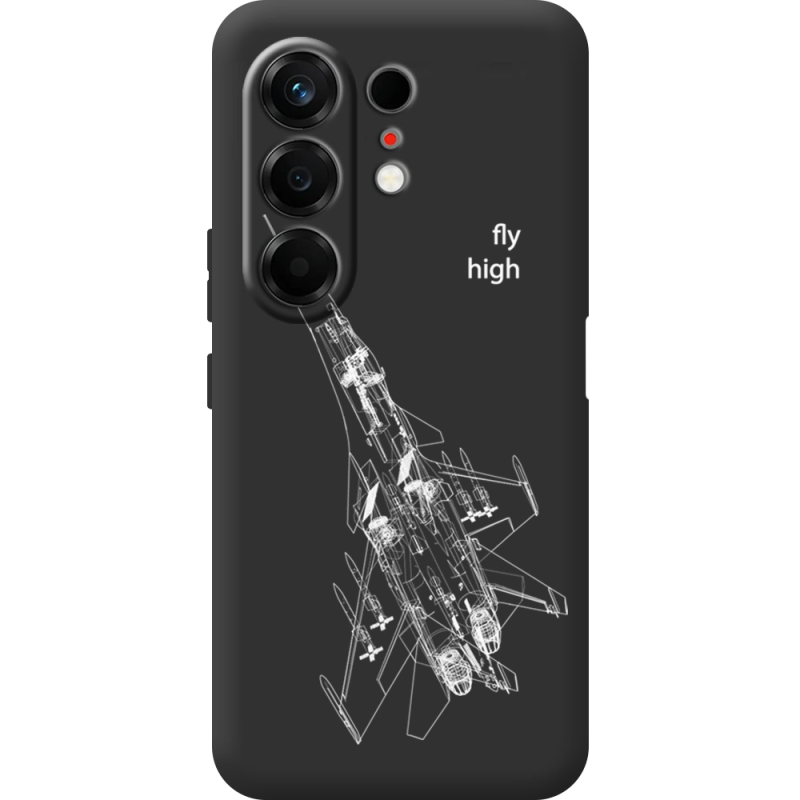 Чорний чохол BoxFace Tecno Camon 50 Військовий літак