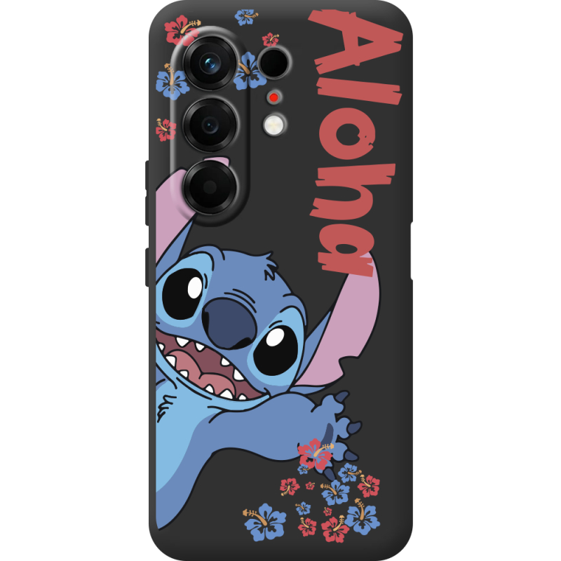 Чорний чохол BoxFace Tecno Camon 50 Гавайський гість Stich