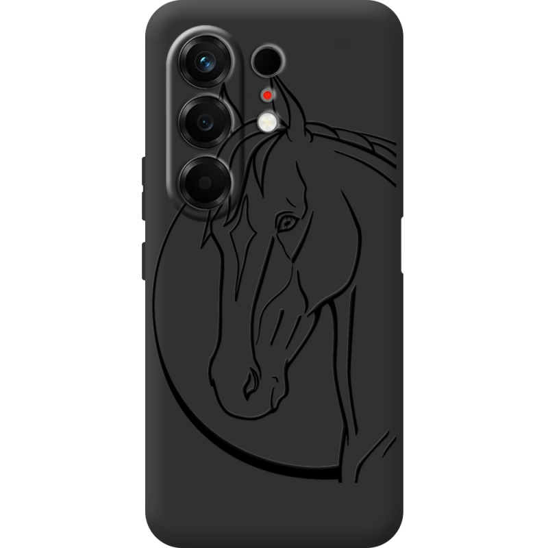 Чорний чохол BoxFace Tecno Camon 50 Horse