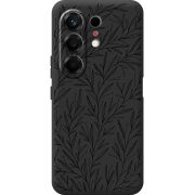 Чорний чохол BoxFace Tecno Camon 50 Leaves