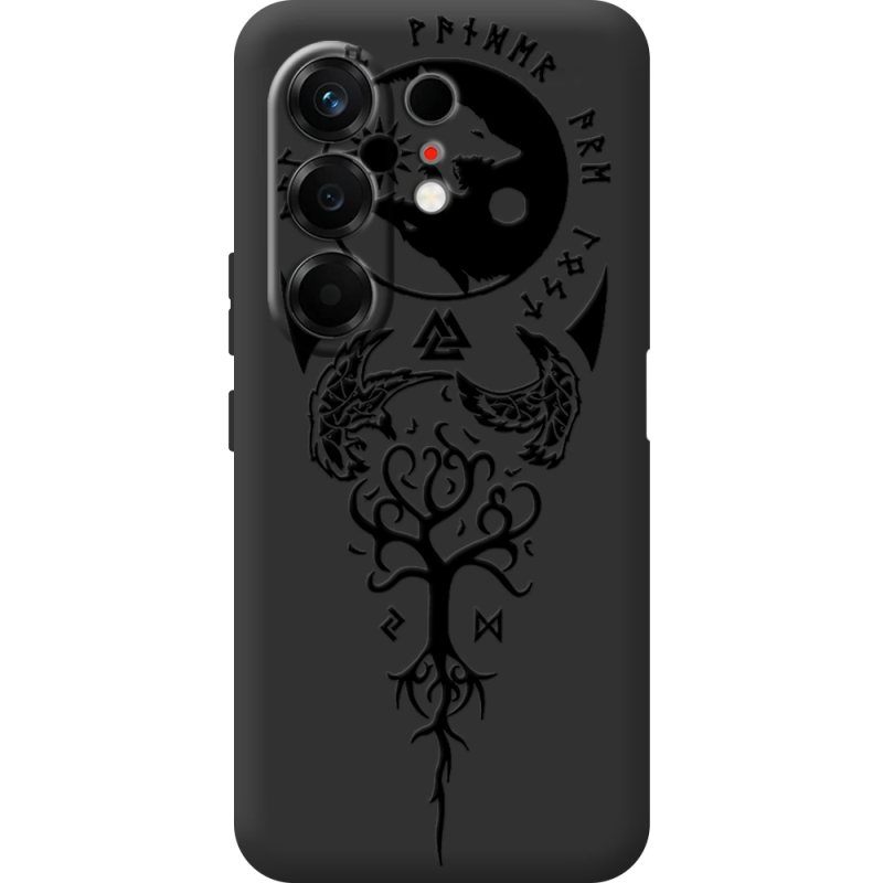 Чорний чохол BoxFace Tecno Camon 50 Hugin and Munin