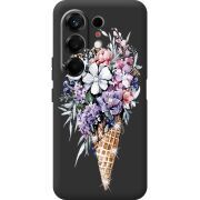 Чохол зі стразами Tecno Camon 50 Ice Cream Flowers