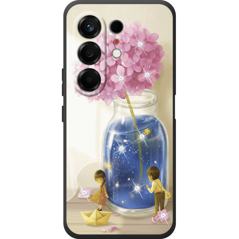 Чохол зі стразами Tecno Camon 50 Little Boy and Girl