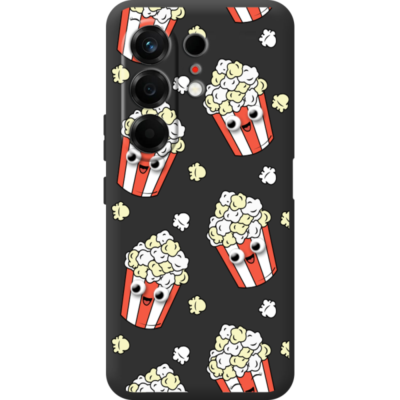 Прозорий чохол BoxFace Tecno Camon 50 с 3D-глазками Popcorn