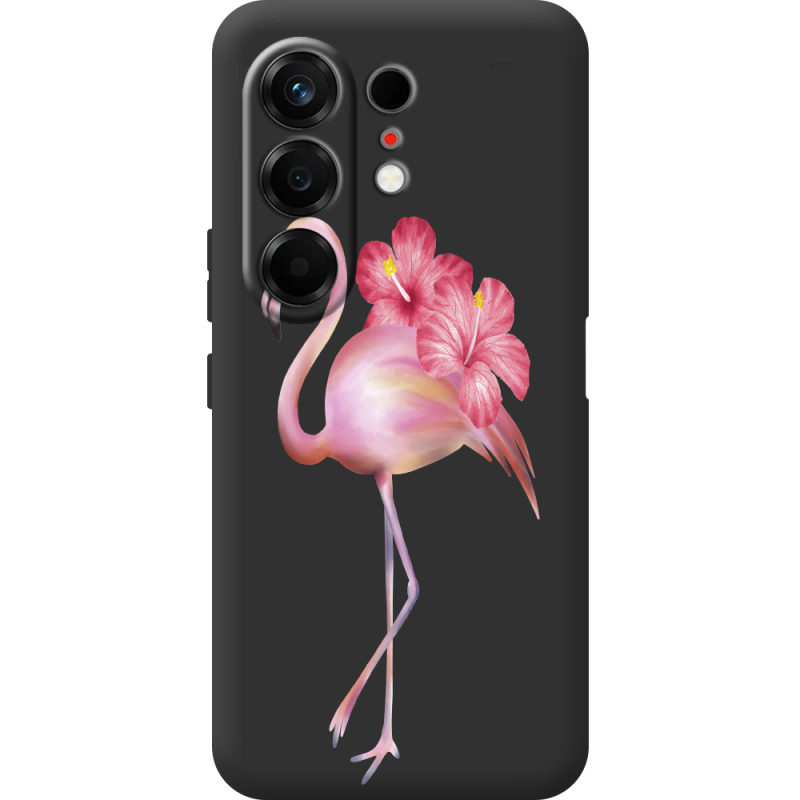 Прозорий чохол BoxFace Tecno Camon 50 Floral Flamingo