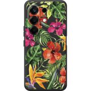 Прозорий чохол BoxFace Tecno Camon 50 Tropical Flowers
